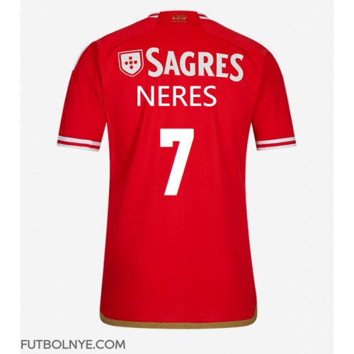 Camiseta Benfica David Neres #7 Primera Equipación 2023-24 manga corta